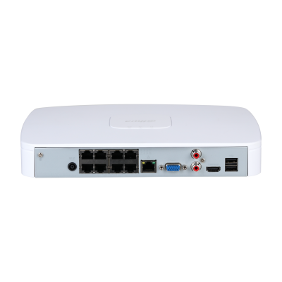 IP-PoE-Rekorder, 8 Kanäle, 8x PoE, max. 12MP, WizSense, H.265+, 1 SATA à 10TB 2