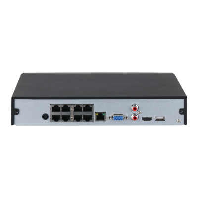 IP-PoE-Rekorder, 8 Kanäle, 8x PoE, max. 12MP, WizSense, H.265+, 1 SATA à 10TB 2